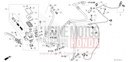 FRONT BRAKE MASTER CYLINDER XL750P de 2023